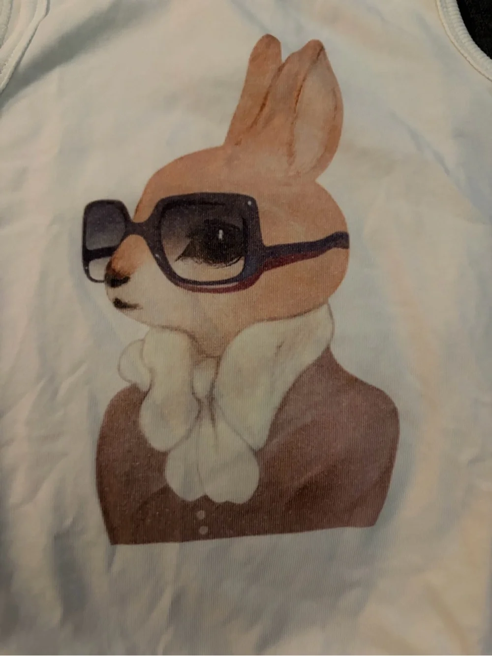 Rock Your Baby Cream Rabbit Print Baby Romper